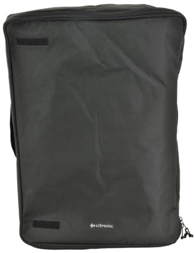 Image of Citronic Padded Speaker Transit Bag For 12" Speaker Cabinets Durable Protective Carry Case with 2 Zipped Handle Flaps Dimensions 63cm x 44cm x 40cm