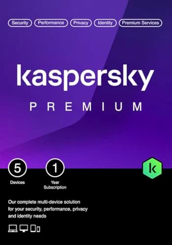 Image of Kaspersky Premium Total Security 2026 | 5 Devices | 1 Year | Anti-Phishing and Firewall | Unlimited VPN | Password Manager | Parental Controls | 24/7 Support | PC/Mac/Mobile | Activation Code by Post