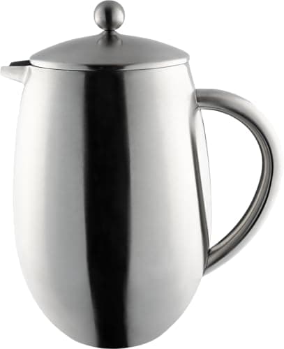 Image of Café Olé BFD Cafetière, 18/10 stainless steel double wall body and mesh filter, Satin finish, 1000ml (8 espresso cups or 4 mugs)