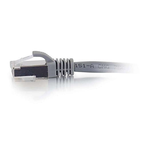 Image of C2G Cat6a Booted Shielded (STP) Network Patch Cable - Patch cable - RJ-45 (M) to RJ-45 (M) - 5 m - STP - CAT 6a - molded, snagless, stranded - grey