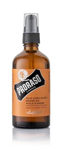 Image of Proraso Beard Oil, Wood and Spice, 100ml, Scented Beard Softener Softens and Protects Long, Bristly Beards, Made in Italy