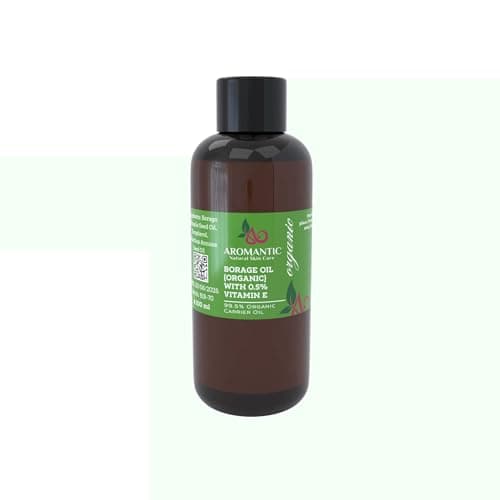 Image of Organic Borage Oil - Cold Pressed Starflower Oil for Dry, Sensitive & Mature Skin - Deeply Hydrating, Non-Greasy Natural Facial & Body Moisturiser - High GLA Content 100 ml