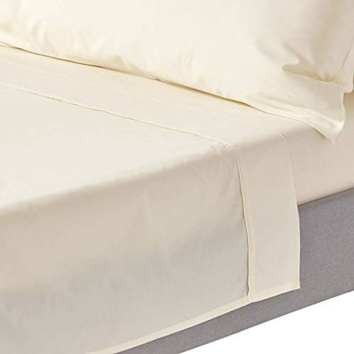 Image of Homescapes – 100% Egyptian Cotton 200 Thread Count Flat Sheet Cream, cream, 270 x 300 cm