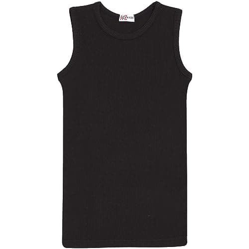 Image of A2Z 4 Kids Boys Sleeveless Vest Lightweight Breathable Running Tank Top for Summer Soft Comfortable - Vest Black 11-12