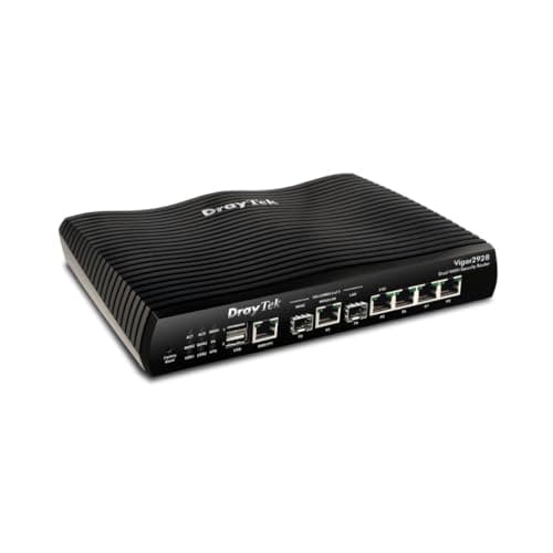 Image of DrayTek Vigor 2928 Multi‑Gigabit Wired FTTP Ethernet Router – 10Gb LAN and WAN, Dual‑WAN Load Balancing, VPN Firewall, Gigabit LAN, Business‑Grade