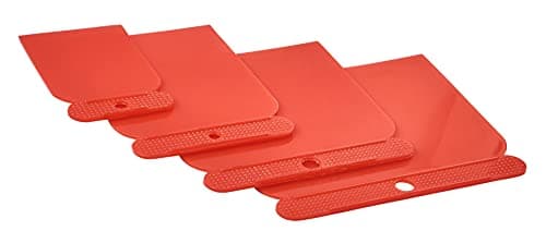 Image of Amtech G0946 Filler Applicator Kit, 4-piece Plastic Scraper Set, Lightweight, Reusable and Easy to Clean, Sizes 50, 80, 100, 120mm