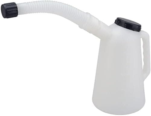 Image of Dunnet Tools 5 Litre Measuring Jug with Cap Vehicle Flexible Spout Imperial Metric Measure Measuring Jugs Plastic Oil Coolant Fuel Water Polyethylene Durable
