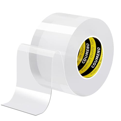 Image of COUMENO Clear Sealing Tape, 50 mm x 3 m, Waterproof Sealing Tape, Window Draft Tape & Insulation Strip, Bath Sealant Tape & Waterproof Caulk Strip for Kitchen, Bathroom, Sink