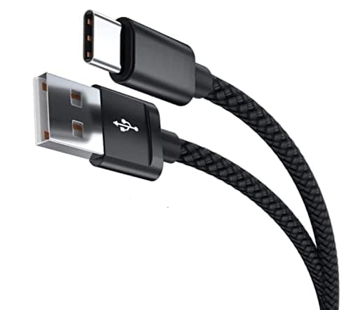 Image of NWNK13 USB C Cable Type C Fast Charging Cable for Motorola E20 E30 E40 E32 Android Phone Charger Lead Wire Sync Cord for Moto E20 E7 E7i Power (2m, Black)