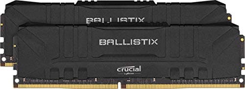 Image of Crucial Ballistix BL2K8G32C16U4B 3200 MHz, DDR4, DRAM, Desktop Gaming Memory Kit, 16GB (8GB x2), CL16, Black