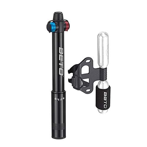 Image of Mini Bike Pump with CO2 Inflator - Dual Mode Hand Pump/ CO2 Valve - Portable Bike Tire Pump Patented Auto-Switching Twin Head Fit Presta/Schrader (NO CO2 cartridges)