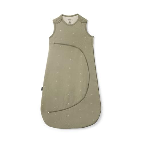 Image of Snuz Baby Sleeping Bag with Nappy Zip - For Easy Nappy Changes, Super Soft Cotton Sleeping Bags with Easy Fit Poppers, Meets British Safety Standard, Sage Cross, 2.5 Tog 0-6M
