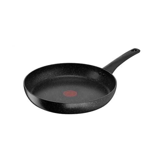 Image of Tefal Titanium Stone Non-Stick Pancake Frying Pan 30 cm, High-Performance Non-Stick Durable Coating, Metal Safe, All Hobs Including Induction, Thermo-Signal, Black, E1050745
