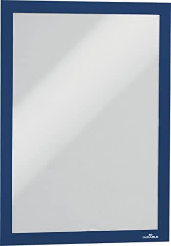 Image of Durable DURAFRAME Self-Adhesive Magnetic Frame | A4 Format In Dark Blue | Pack of 1 Frames | Document Frame for Professional Internal Signage