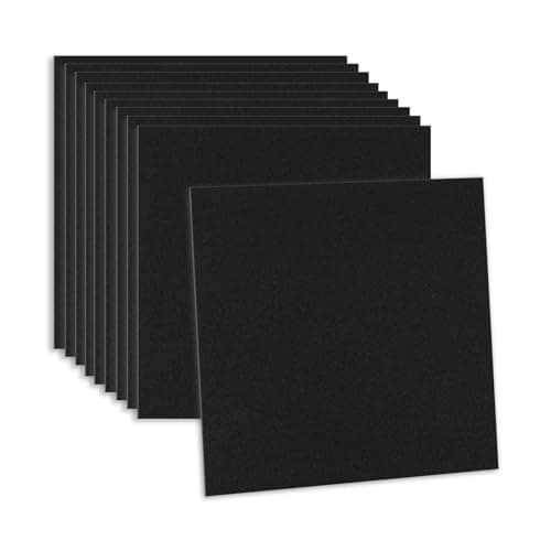 Image of Fantasnight Tile Stickers 15x15cm 24Pcs Black, Marble Self Adhesive Wall Tiles, Sticky Back Plastic Tiles Vinyl Waterproof, Peel and Stick on for Kitchen Bathroom Backsplash