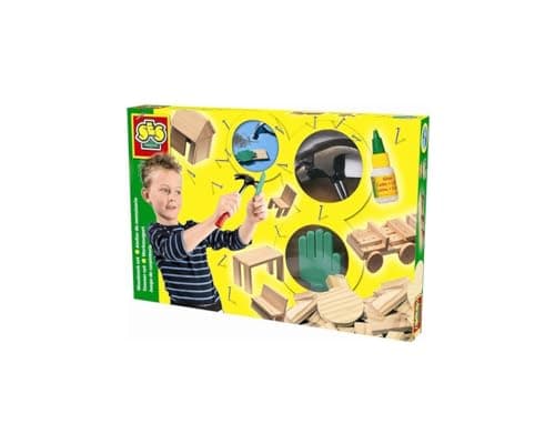 Image of SES Creative 00943 Woodwork Set, Beginner's Crafting Kit for Kids