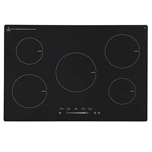 Image of SIA INDH90BL/1 90cm Black Touch Control 5 Zone Induction Hob With Child lock