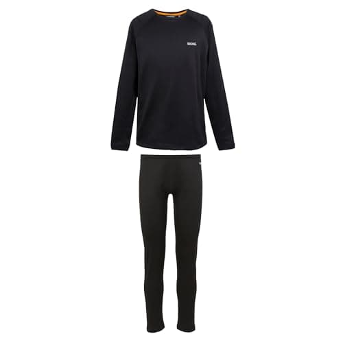 Image of Regatta Mens Thermal Long Sleeve Outdoor Baselayer Set - Black - S