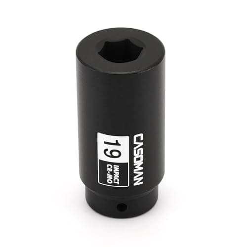 Image of CASOMAN 1/2" Drive 19mm Harmonic Balancer Socket for Honda, Crank Bolt Socket, 3 Times Momentum Power of Standard Impact Sockets, CR-MO