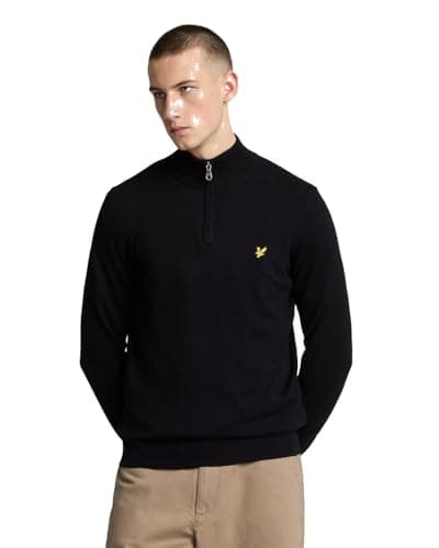 Image of Lyle & Scott Mens Zip Jumper Jet Black L