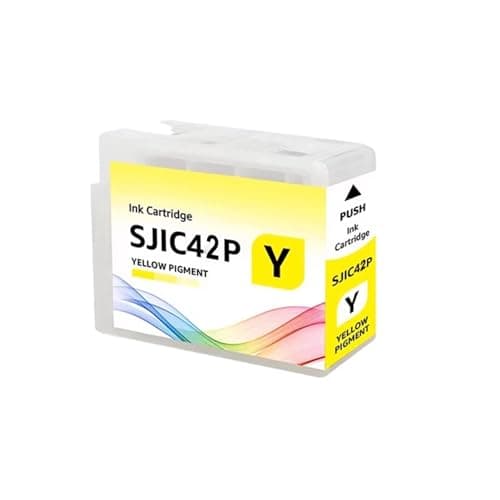 Image of 80ML EU NA Version SJIC42P SJIC41P Ink Cartridge Compatible For EPSON Color Works CW-C4000e C4000 4000U Inkjet Lable Printer Printer Ink Cartridges(EU. SJIC42-Y)