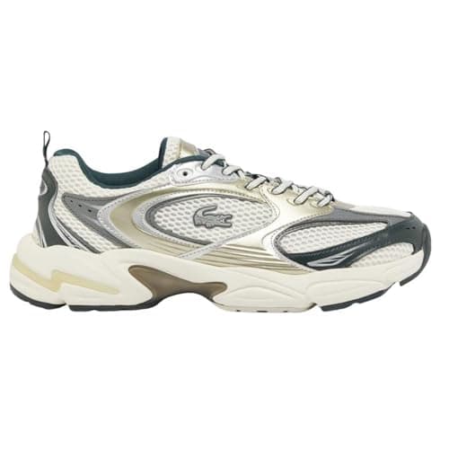 Image of Lacoste Mens Storm 96 2K Trainers Off White/Dark Green 9
