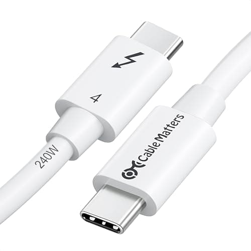 Image of Cable Matters [Intel Certified 40Gbps Thunderbolt 4 Cable 1m with 8K Video and 240W Charging, Thunderbolt4 Cable Compatible with USB-C / USB4 / Thunderbolt 3, White