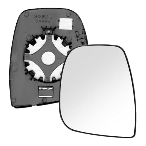 Image of Heated Wing Mirror Glass 1608181280 Passenger Side Left Wind Mirror Glass with Backing Plate Compatible with Toyota Citroen Vauxhall Peugeot