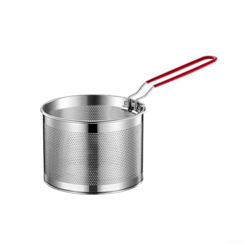 Image of Multi-Purpose Stainless Steel Strainer Basket for Pasta and Vegetables, Large Steamer Insert with Handle, Fits Most Pots for Cooking Italian or Asian Dishes(16cm)