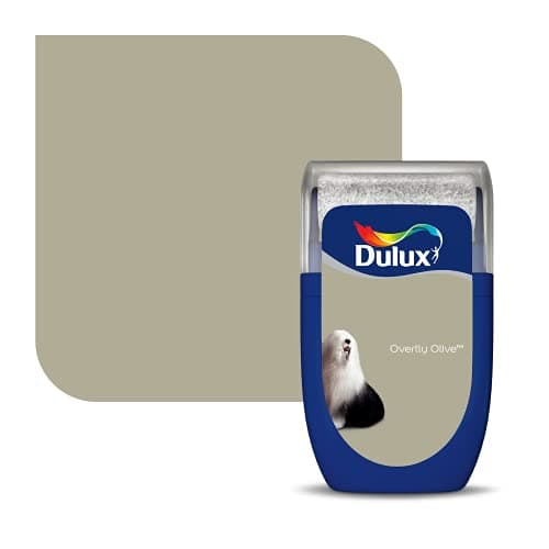 Image of Dulux Walls & Ceilings Tester Paint, Overtly Olive, 30 ml