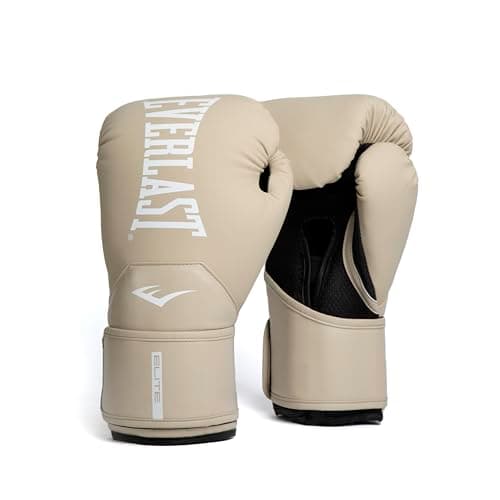 Image of Everlast Elite 2 16oz Boxing Gloves, Champagne Boxing Gloves for Bags, Mitt Work & Sparring, Hook and Loop Strap, Ergonomic Grip Bar, Split-Style Foam Combination - Authentic Everlast Gear