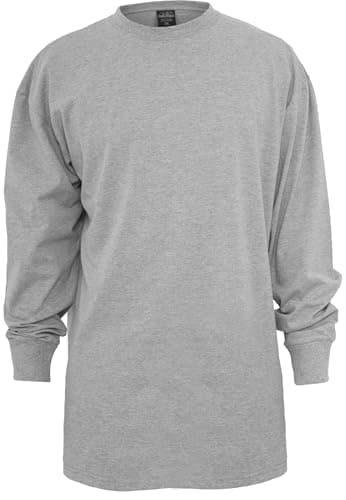 Image of Urban Classics Men's Tall Tee L/S T Shirt, Gray, 6XL Plus UK