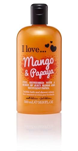 Image of I Love Originals Mango & Papaya Bath & Shower Crème, Filled With Natural Fruit Extracts & Vitamin B5, Nourishing & Refreshing Formula to Leave Skin Feeling Silky & Soft, Vegan 500ml