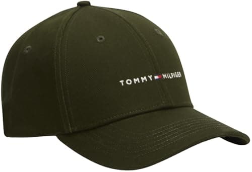 Image of Tommy Hilfiger Men's TH Foundation HCT 6 Panel Cap AM0AM14045 Cap, Green, One Size