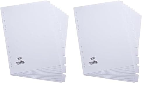 Image of Elba A4 10 Part Card Dividers - White (Pack of 2)