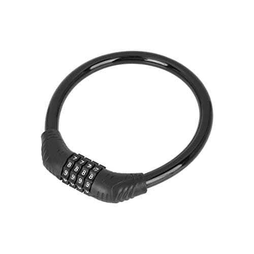 Image of X AUTOHAUX 43cmx10mm Portable 4 Digit Combination Bike Cable Lock Black