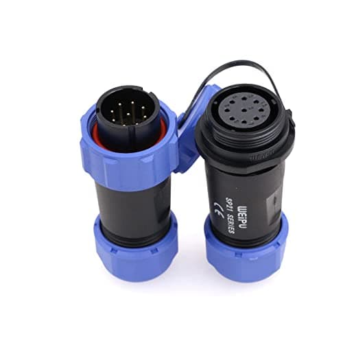 Image of ZBLZGP WEIPU SP21 9 Pin SP2110/P+SP2111/S Industrial Plastic IP68 Male Plug Female Socket Waterproof Connector In-line Cable Wire Aviation Connectors