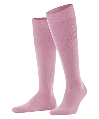 Image of FALKE Men's Airport M Kh Wool Cotton Long Plain 1 Pair Knee-High Socks, Pink Light Rosa 8276, 10-11