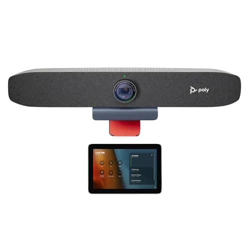 Image of Poly Studio P15 4K Video Conferencing Camera with GC8 Touch Controller - 4K UHD Video Bar, Speaker, Triple microphone array, 8” Touchscreen, NoiseBlock AI, Acoustic Fence, Auto Framing (Renewed)