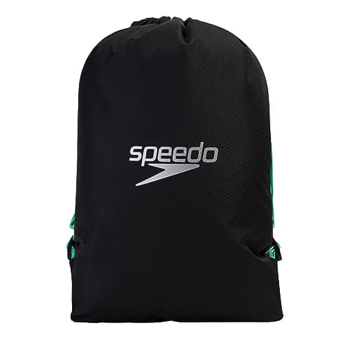 Image of Speedo Unisex-Adult Pool Bag | Swim Bag | Kit Bag, Black/Green Glow, One Size
