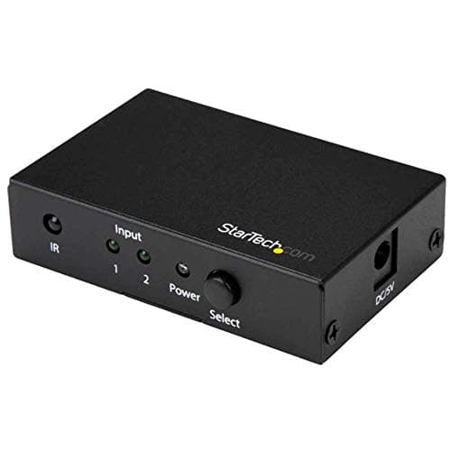Image of StarTech.com 2 Port HDMI Switch - 4K 60Hz - Supports HDCP - IR - HDMI Selector - HDMI Multiport Video Switcher - HDMI Switcher (VS221HD20)