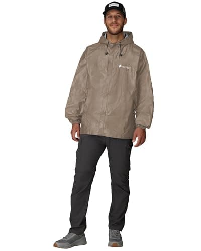 Image of FROGG TOGGS Men's Ultra-lite2 Waterproof Breathable Rain Jacket, Khaki, L
