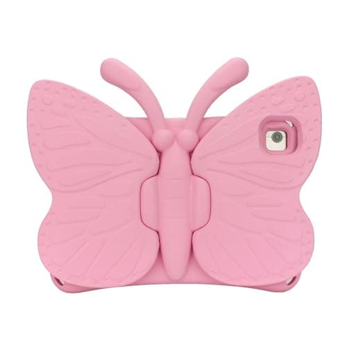 Image of nincyee Kids Tablet Case for Huawei MatePad T 10 9.7",Eva Heavy Duty Shockproof Cover with Pencil Holder,Folding Kickstand,Butterfly Shape Cartoon Case for Children