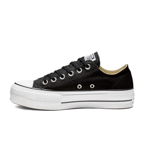 Image of Converse Women's Chuck Taylor All Star Lift Low-Top Sneakers, Black ,White 5 UK