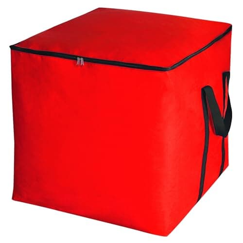 Image of Ausing Foldable Storage Bag Red 66×66×66 cm 280L Dustproof Waterproof Moving Bag Storage Box Quilt Clothes Toys