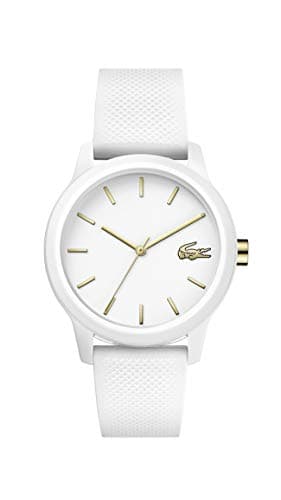 Image of Lacoste Analogue Quartz Watch for Women LACOSTE.12.12 LADIES Collection with White Silicone Bracelet - 2001063