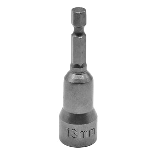 Image of KinetiCore 13mm Nut Driver Bit, 65mm Length 1/4" Hex Shank, High Carbon Steel Magnetic Impact Socket Adapter for Electric Drill, Impact Driver, Bolts & Nuts