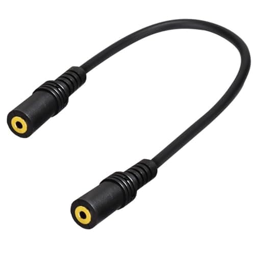 Image of Jasavdio 2.5mm Audio Extension Cable,2.5mm Female to 2.5mm Female Adapter Extender Stereo Audio Sub Mini Subminiature Jack Adapter Wire Cord Plug Connector for Headset Headphone Microphone,3 Pole,30cm