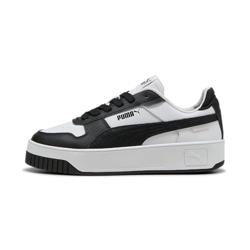 Image of PUMA Women's Carina Street Trainers, PUMA White-PUMA Black-PUMA Black, 8 UK