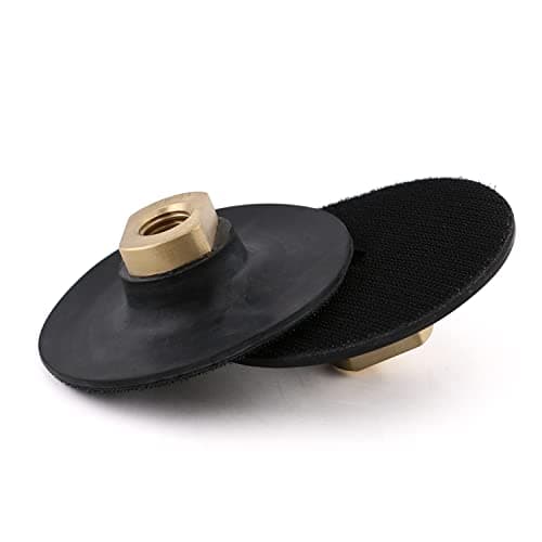 Image of HOMESOM 4" 2pcs Rubber Backing Pad Black Backer Pads Hook and Loop Backing Holder M14 Thread for Angle Grinder